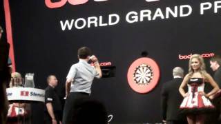 PDC Darts World Grand Prix 2010  Simon Whitlock amp Paul Nicholson Entrances amp Start of Game [upl. by Aicnetroh292]