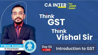 Demo Lec 01 Introduction to GST  CA Inter GST  ICAI New Pattern Regular Batch  CA Vishal Bhattad [upl. by Marylynne833]