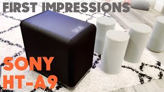 Sony HTA9 amp SASW5 Setup and Initial Impressions [upl. by Ecela492]