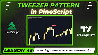 Tweezer Candlestick Pattern With Gaps in Pine script  Lesson 45  Pine script Course [upl. by Laekcim]