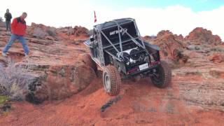 Willys on 40quot tires taking on a ledge in Sand Hollow Utah [upl. by Whitcher]