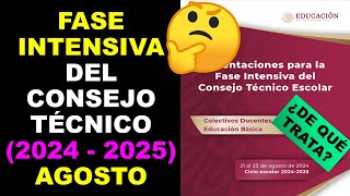 Soy Docente FASE INTENSIVA DEL CONSEJO TÉCNICO 2024  2025 AGOSTO [upl. by Cadmarr]