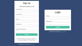 How to create Sign up amp Login form with HTML and CSS  Easy tutorial  By Code Info [upl. by Neirual]