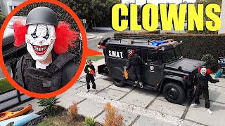 when you see clown police with a SWAT truck at your house RUN They took us to Clown Prison [upl. by Otrebilif]