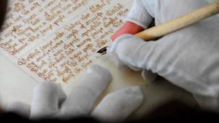 Medieval Manuscript Reproduction Part 3b Writing [upl. by Mercola574]