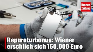 Reparaturbonus Wiener erschlich sich rund 160000 Euro  kronetv NEWS [upl. by Gorga]