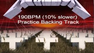 Master of Puppets 190 BPM 10 slower Practice Backing Track [upl. by Ecarret392]