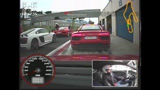 Audi R8 V10 Plus Onboard  Vallelunga Track Attack [upl. by Aronoel]