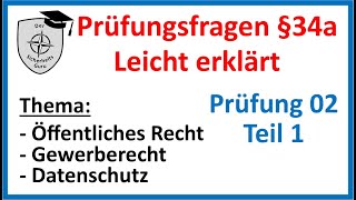 SKP 02Teil1 SACHKUNDE §34a GewO PRÜFUNGSFRAGEN einfach erklärt Vorbereitung auf die SACHKUNDEPRÜFUNG [upl. by Rodrick608]