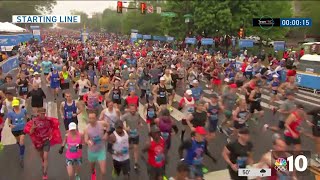 WATCH 2024 Independence Blue Cross Broad Street Run begins [upl. by Ennagem769]