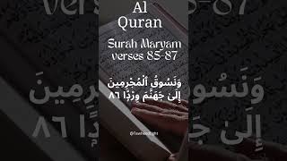 Surah Maryam 8587 Urdu translation Allahswarning Quranteachings beautifulislam [upl. by Alracal]