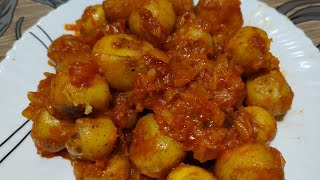 Deliciosas receta de papas criollas guisadas en salsa súper fácil solo 15 minutos [upl. by Leeth]