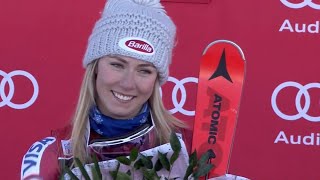 Mikaela Shiffrin Wins Her 34th World Cup  Courchevel Giant Slalom  2017 [upl. by Yukio716]