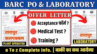 BARC plant operator offer letter  BARC laboratory offer letter  barc nrb Offer letter 2024  BARC [upl. by Lrat]