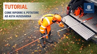 Potatore ad asta staccabile Husqvarna come riporlo correttamente [upl. by Eolc]