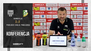 Sandecja Nowy Sącz  Podlasie Biała Podlaska 32 02 pomeczowa konferencja prasowa  11082024 [upl. by Natiha158]