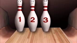 Learn to Count 1 2 3 to 10  Singing Bowling Pin fun for Kids [upl. by Ardnac730]