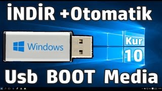 Windows 10 İSO indirme ve Otomatik Usb Format medyası oluşturma [upl. by Annairda]