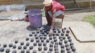 How To Make Charcoal Briquettes method 2African Village Life [upl. by Creight85]