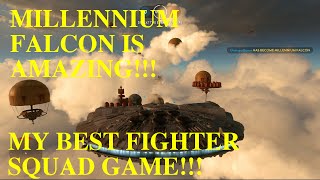 MILLENNIUM FALCON IS A MONSTER MY BEST FIGHTER SQUADRON GAME [upl. by Rivy314]