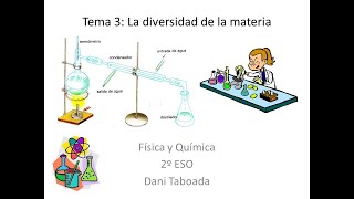 Sustancias Puras Mezclas Técnicas de Separación de Mezclas  Física y Química TEMA 3 parte 1 [upl. by Cynthie]