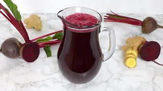 How to Make Beetroot Juice With Ginger  The Natural Blood Tonic To Boost Blood Count [upl. by Berlauda]