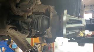 Demounting axle shaft Demontering drivaxel Volvo V70 [upl. by Enelrats]