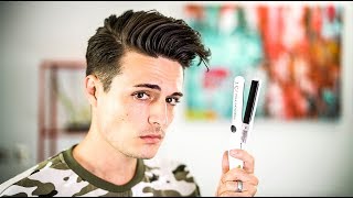 How to Use A Hair Straightener The RIGHT WAY  Mens Hair Tips 2017  Blumaan [upl. by Nylauqcaj111]