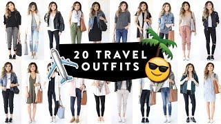 20 TRAVEL OUTFIT IDEAS  Casual Travel Fashion Lookbook  Spring Summer Airport  Miss Louie [upl. by Cowan203]