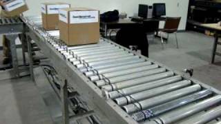 Omni Metalcraft Corp Motor Driven Roller Conveyor [upl. by Aleel367]