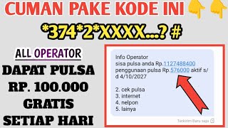 KODE PULSA GRATIS TELKOMSEL 100000 SETIAP HARI  CARA DAPAT PULSA GRATIS TELKOMSEL TERBARU 2024 [upl. by Fortier]