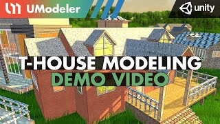 THouse Modeling with UModeler 10 in Unity [upl. by Erdnaek]