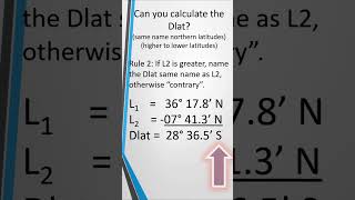 DLAT CALCULATION Higher to Lower latitudes maritimecourses maritimestudies latitudes [upl. by Raviv21]