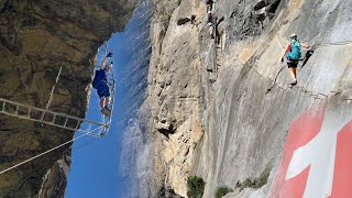 Switzerlands most beautiful Via Ferrata Kandersteg Allmenalp [upl. by Dermott364]