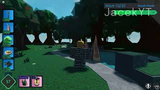 I BEAT NOOB MODE ONLY USING TENTACLE roblox monolith defense [upl. by Acila861]