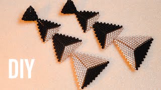 Stylish and elegant 4 Tiered triangle EarringDIYBeading tutorial [upl. by Karie729]