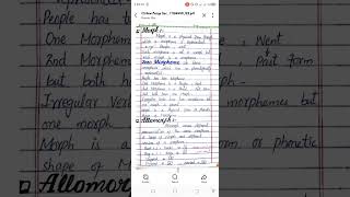 linguistics Morphzero morph allomorph important Short questions [upl. by Ezequiel]