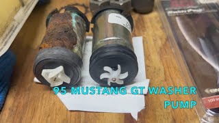 How To Replace Washer Fluid Pump on 1995 Mustang GT [upl. by Aneema602]