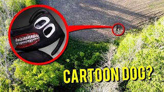 DRONE CATCHES CARTOON DOG AT HAUNTED FOREST WE FOUND HIM [upl. by Curtice223]