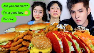 Reading Kris Wus CRINGY Text Messages  Taco Bell amp Burger King Mukbang [upl. by Ati]