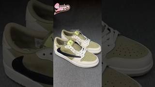 Travis Scott x Air Jordan 1 Low OG Golf First Look 🫒 jordanbrand travisscott [upl. by Maison]