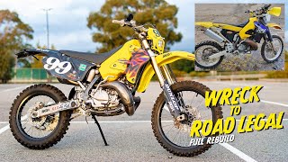 750 Suzuki RMX250 Dirt Bike Transformation TimeLapse Complete Rebuild [upl. by Aifas]