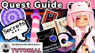 LIGHTHOUSE QUEST TUTORIAL ROYALE HIGH SECRET CAVE CODES DIARY Complete Guide Wave 2 Diamond Beach [upl. by Witte17]