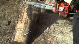 How to Cut and Shape Log Benches by Mitchell Dillman [upl. by Adamson]