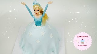 Frozen Barbie Torte ♥  Glitterbakery [upl. by Gabler]