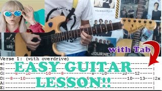 Hard Times  ParamoreEasy Guitar Lesson Coverwith Chords and Tab [upl. by Aziar]