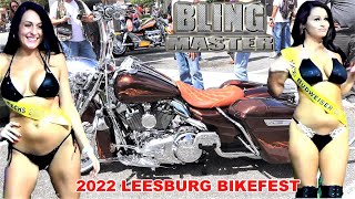 2022 Leesburg Bikefest Now and Then Custom Motorcycles HarleyDavidson and More [upl. by Nyrehtak]