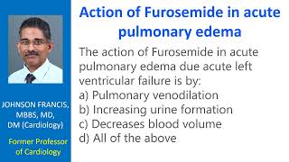 Action of Furosemide in acute pulmonary edema [upl. by Edouard402]