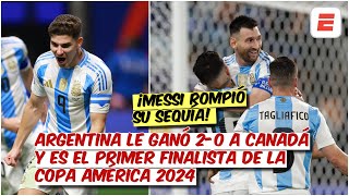 MESSI rompe SU SEQUÍA y PONE A ARGENTINA en la final de la COPA AMÉRICA 2024  Exclusivos [upl. by Chesney533]