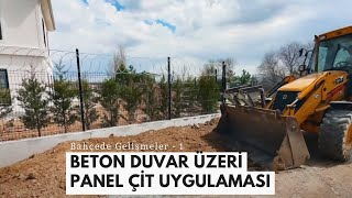 Bahçe Duvarı ve Panel Çit Uygulaması Peyzaj Süreci [upl. by Shanta]